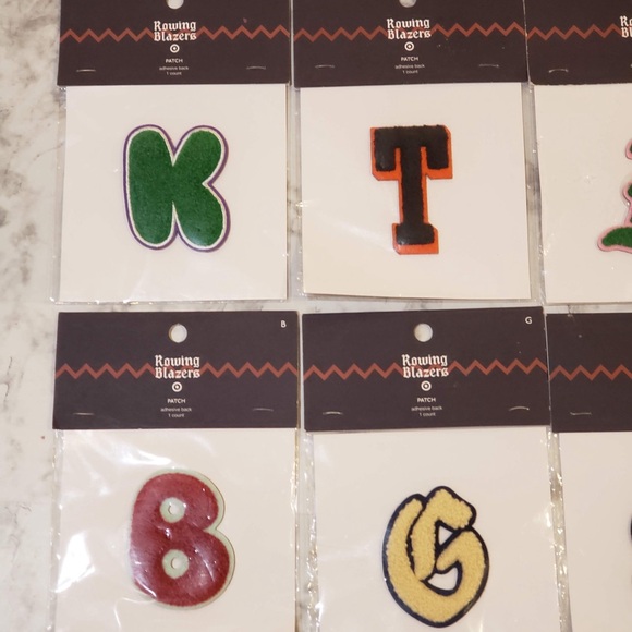 Rowing Blazers 1 Count Adhesive Back Letter Patch ea. - Picture 2 of 5